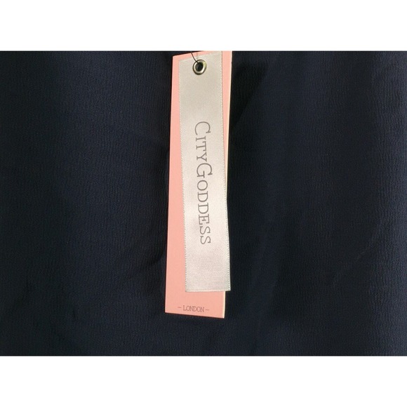 City Goddess Goddiva Mini A Line Strappy Cami Shift Dress- Women's Size 12-Blue - Picture 6 of 7